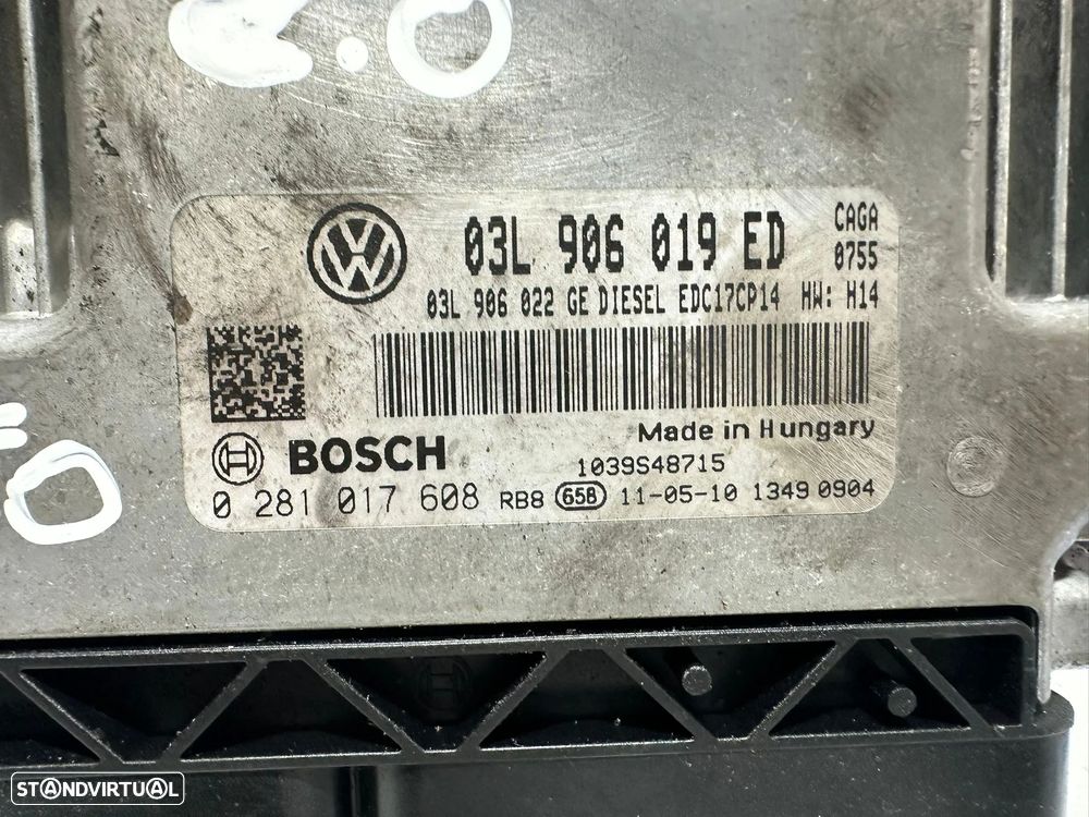 .Centralina Motor Bosch VW VAG Seat Exeo 3R 2.0 TDi CAG 03L906019ED 0281017608 2008 - 2011 - 8