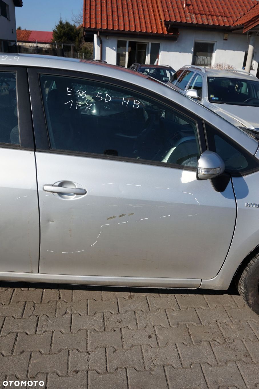 DRZWI PRZEDNIE PRAWE AURIS E15 I LIFT 5D HB 1F7  SREBRNY TOYOTA 2009-2013 - 1