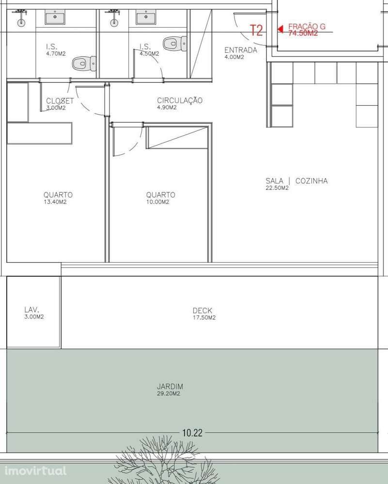 T2 c/ terraço e jardim | Início Construção | V. Conde - Touguinhó - Grande imagem: 4/5