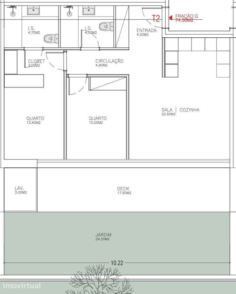 T2 c/ terraço e jardim | Início Construção | V. Conde - Touguinhó - Grande imagem: 4/5