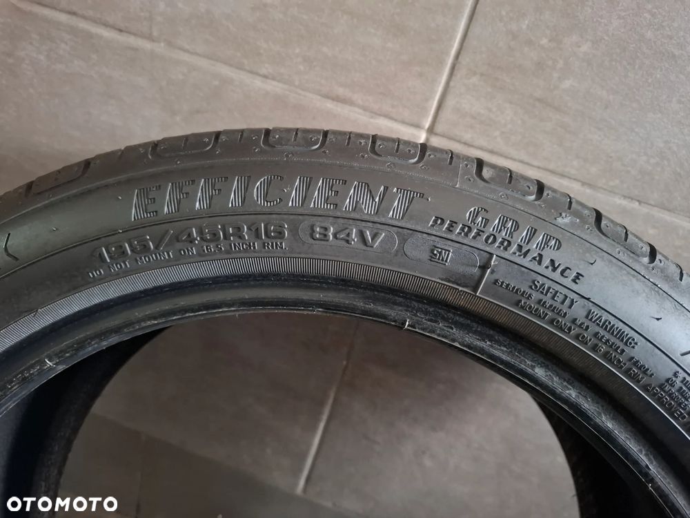 2x Opona lato Goodyear Efficient Grip 195/45R16 komplet 2021 rok bieżnik 5mm - 3