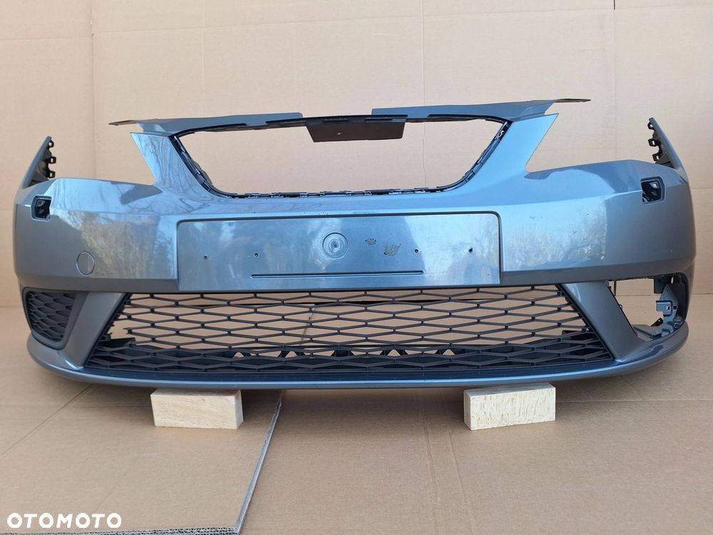 SEAT IBIZA 4 IV LIFT 12-17 6J0 B.ŁADNY SZARY MET. ZDERZAK PRZÓD PRZEDNI+PŁYTA DOLNA HOKEJ+ABSORBER 6J0807231D WYSYŁKA 24 - 1