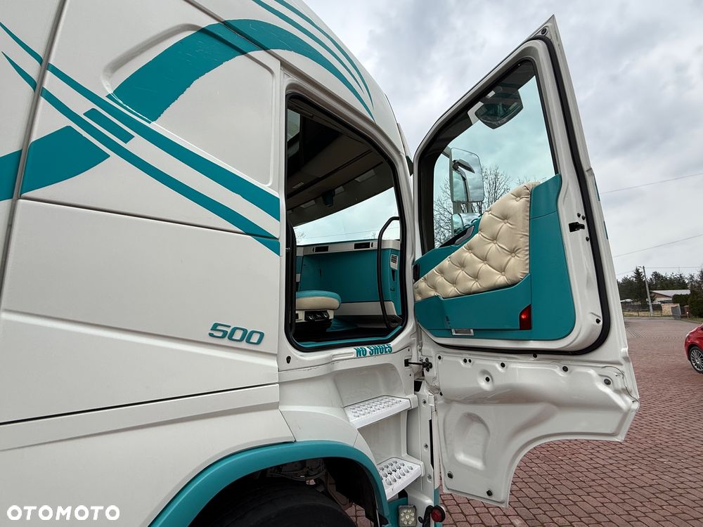 Volvo FH 500 *GLOBETROTTER* NA PODUCHACH* KLIMA POSTOJOWA* NAVI* LODÓWKA* KOŁA NOWE* XENON* HYDRAULIKA DWUOBWODOWA* OBSZYTY ŚRODEK* Z FRANCJI - 22