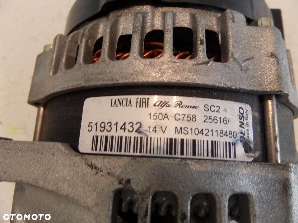 FIAT 500X JEEP RENEGADE 1.4 MULTIAIR ALTERNATOR 51931432 - 2