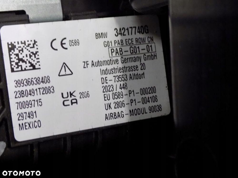 BMW X4 G02 DESKA ROZDZIELCZA KONSOLA AIRBAG PODUSZKI NIEREGENEROWANA LCI - 6