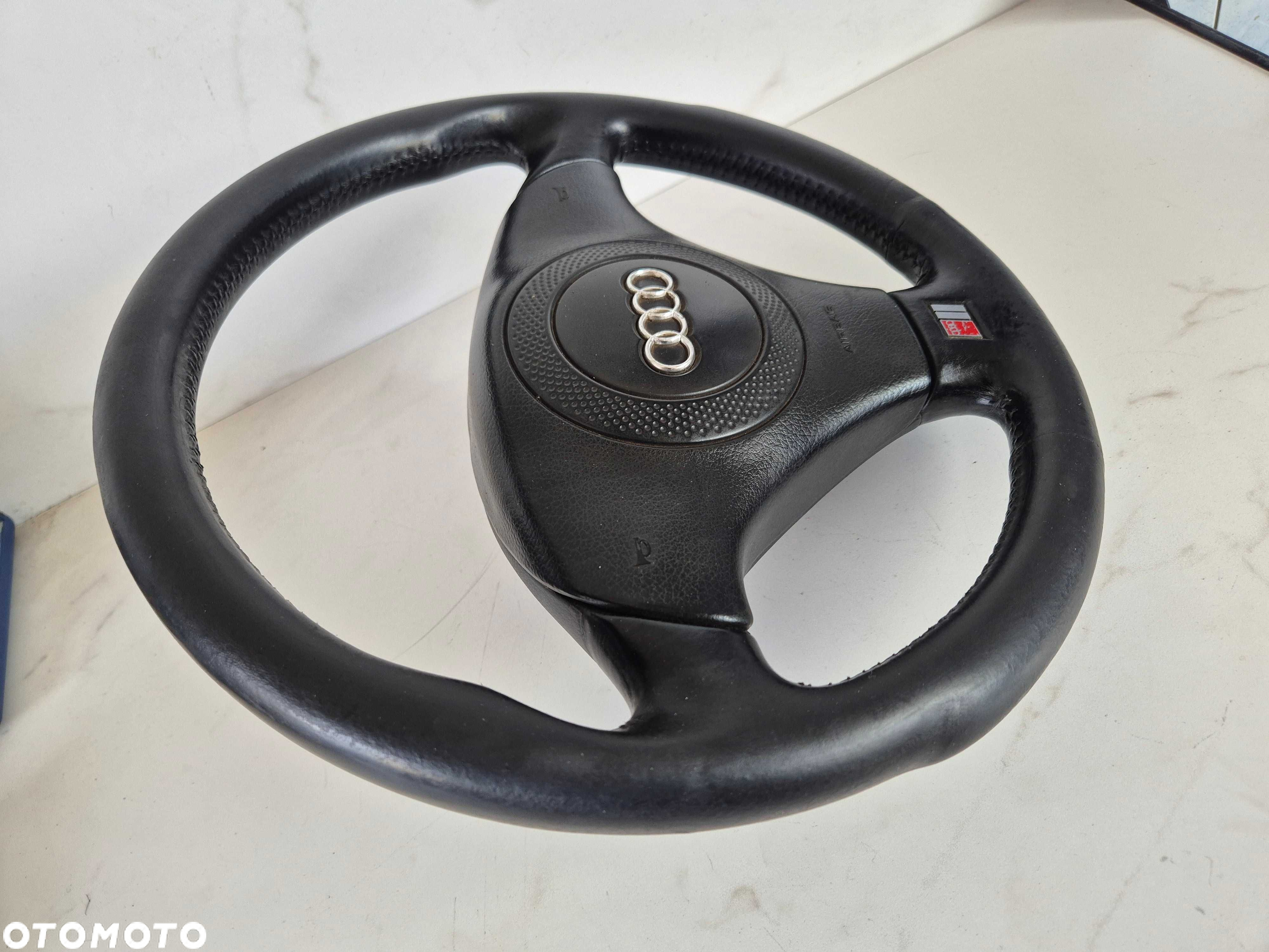 audi a4 b5 a6 c5 lift kierownica skóra skórzana poduszka airbag kpl - 7