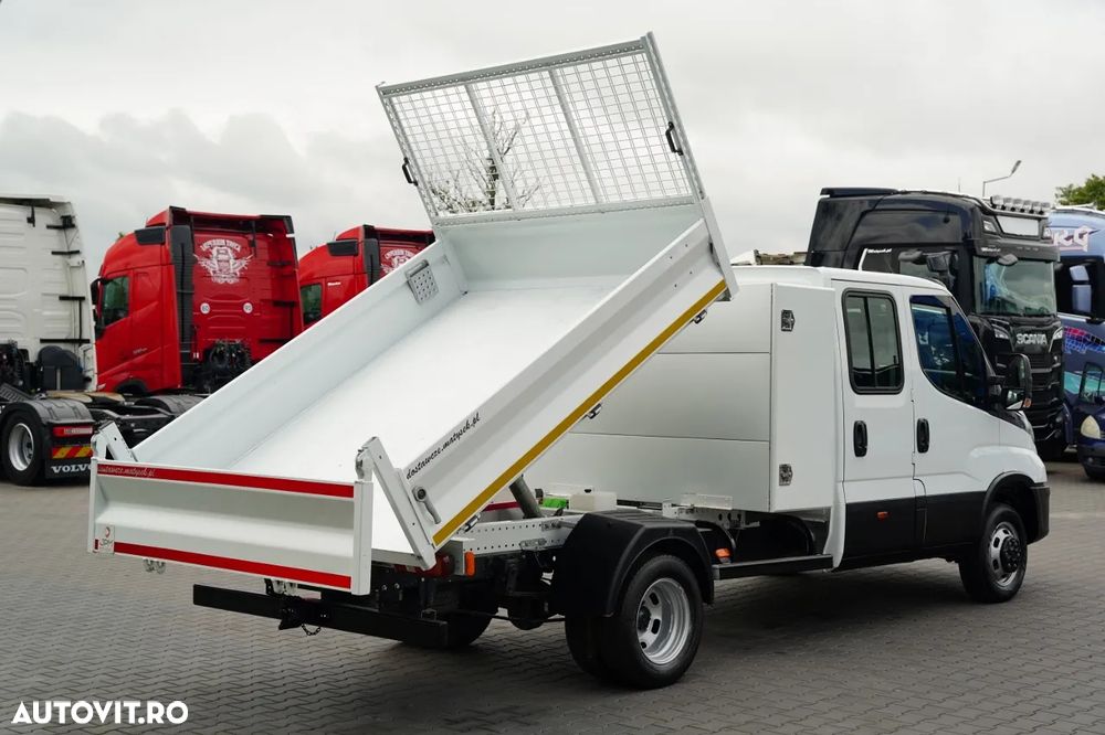 Iveco DAILY 35-160 / BASCĂLĂTOR DIN ALUMINIU / CAMION CU TRANZACȚIE MIXĂ - 6 LOCURI / MANUALĂ / DOUĂ RULOURI / EURO 6 - 6