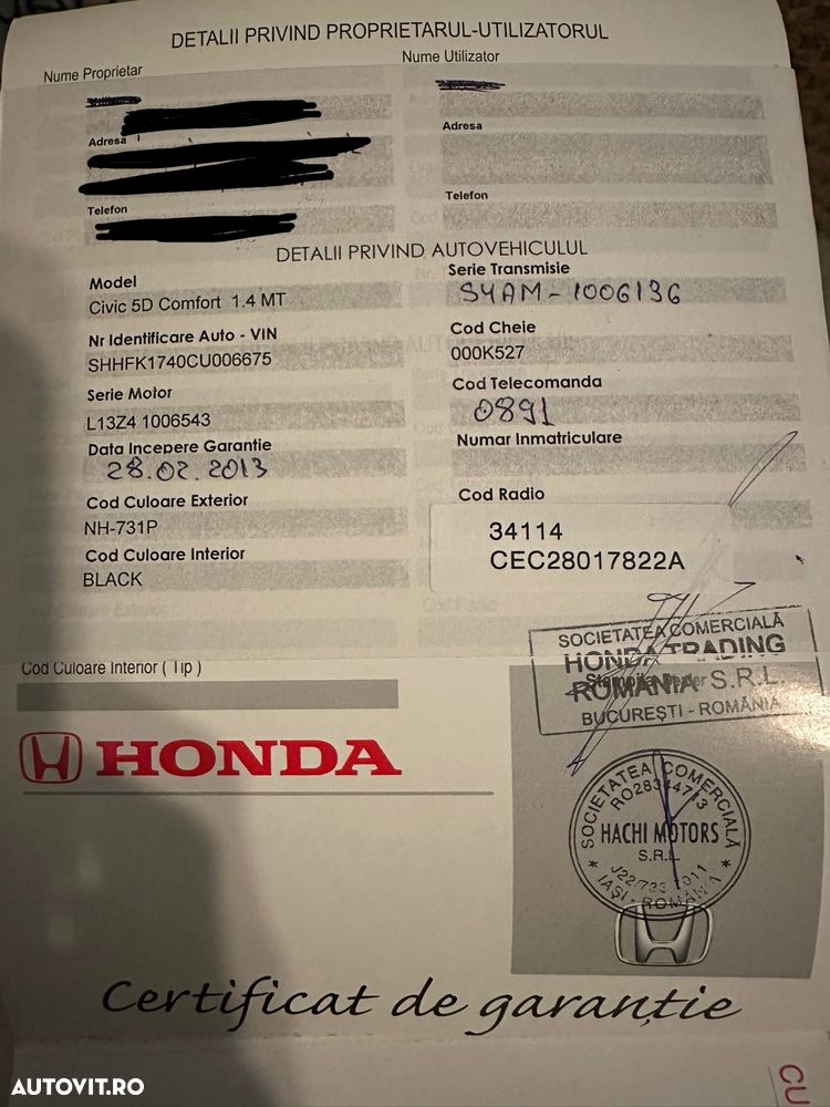 Honda Civic 1.4 i-VTEC MT Comfort - 38
