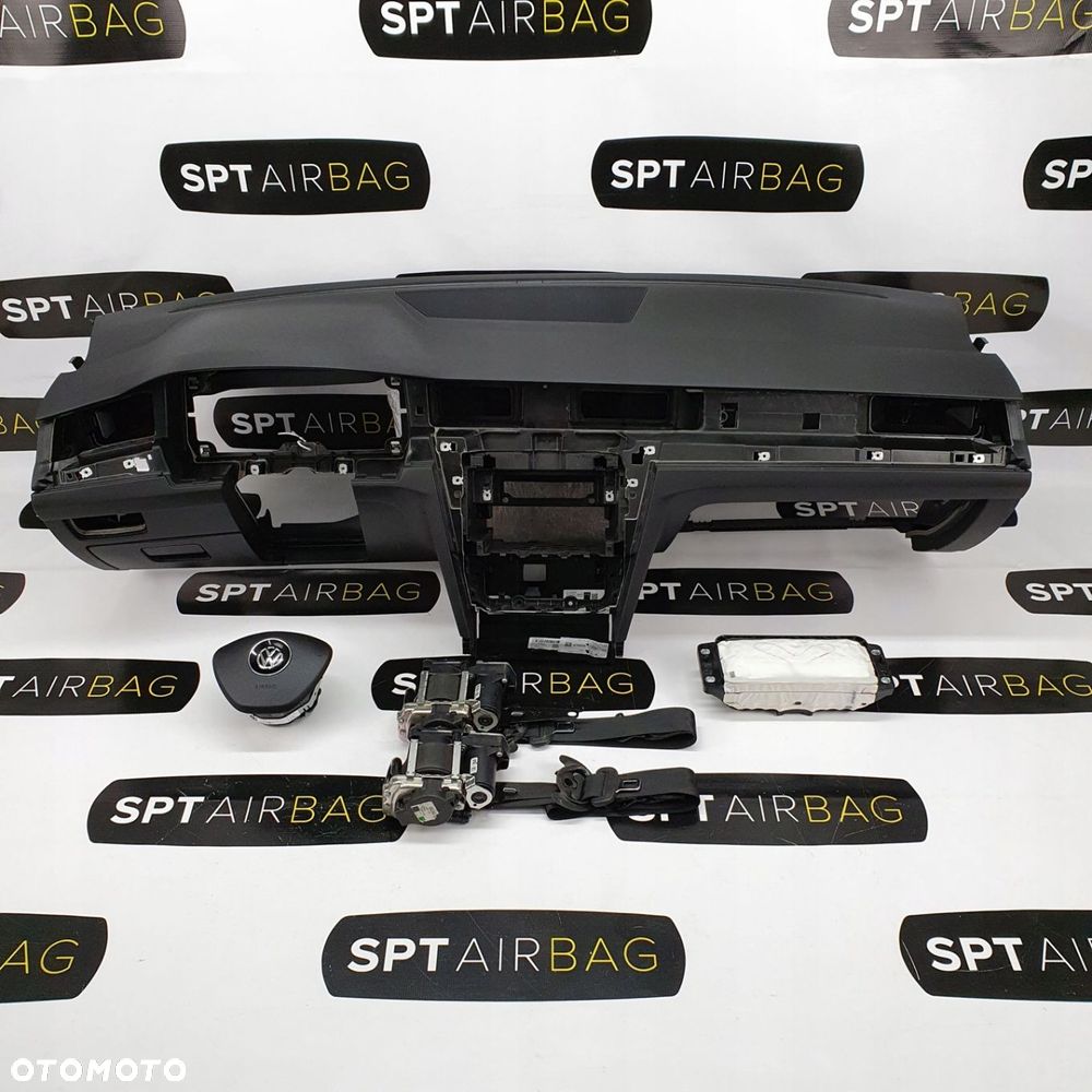 VW PASSAT B8 DESKA ROZDZIELCZA KONSOLA KOKPIT PULPIT PODUSZKI AIRBAG AIR BAG PASY KIT SET - 1