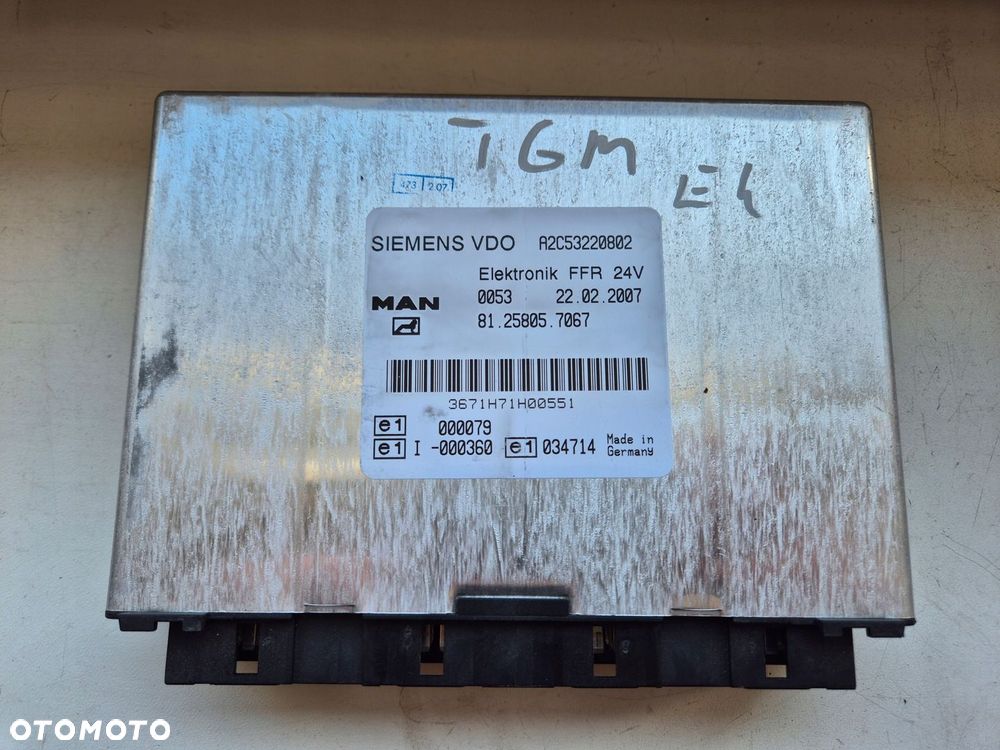 STEROWNIK KOMPUTER FFR MAN TGL TGM TGA 81258057067 - 1