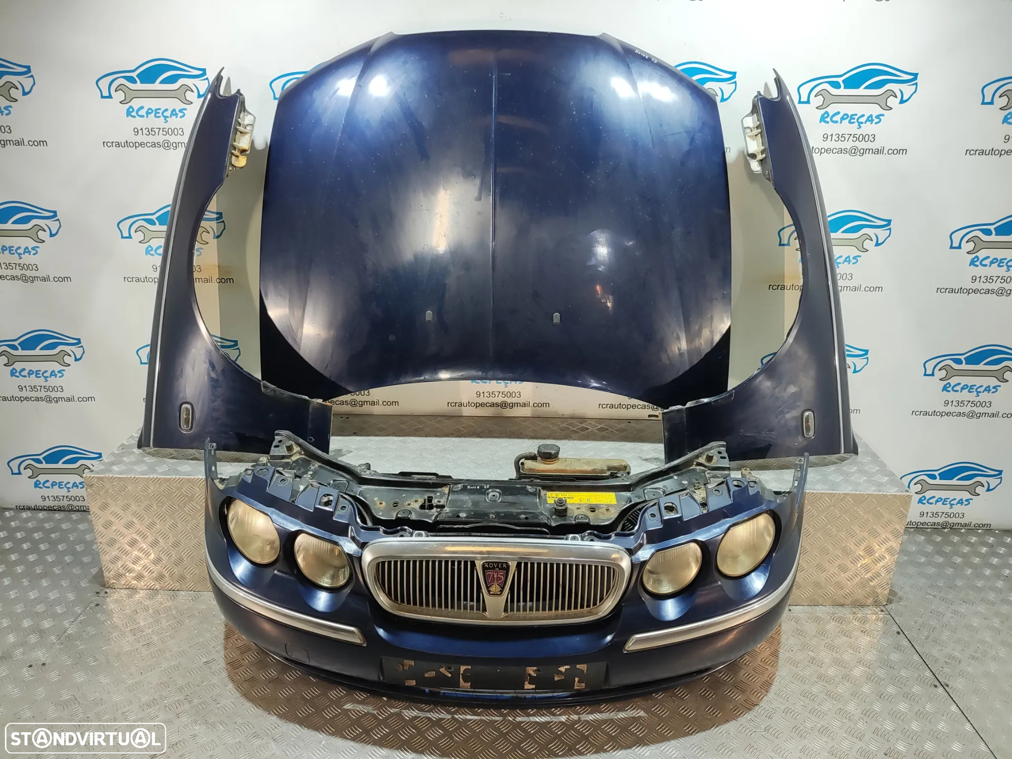 FRENTE COMPLETA ROVER 75 RJ CAPOT PARACHOQUES GUARDA-LAMAS OTICAS RADIADOR VENTILADOR FRENTE FIBRA REFORÇO - 21