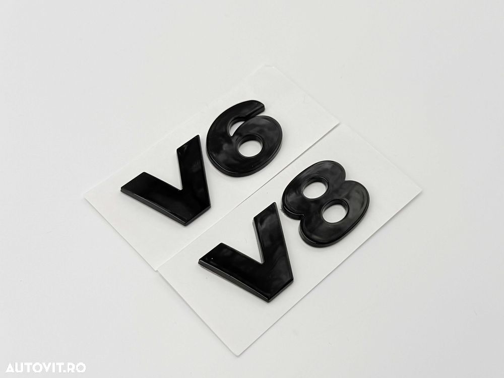 Set Embleme Compatibile VW Touareg V8 Tdi negru - 5