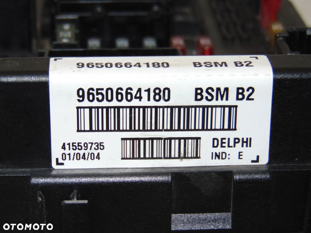 Moduł sterownik BSM skrzynka puszka bezpieczników 9650664180 Citroen C2 C3 C5 Berlingo I Xsara Picasso Peugeot 206 307 Partner - 2