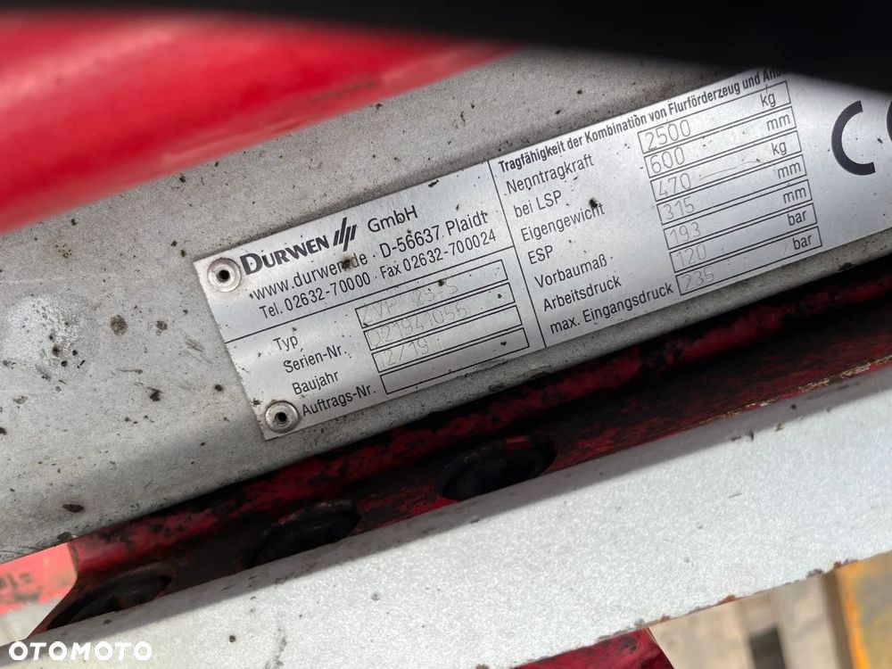 Pozycjoner wideł Durwen ZVP 25-S ID OS1713 PRZESUW WIDŁY 2,2 M - 5