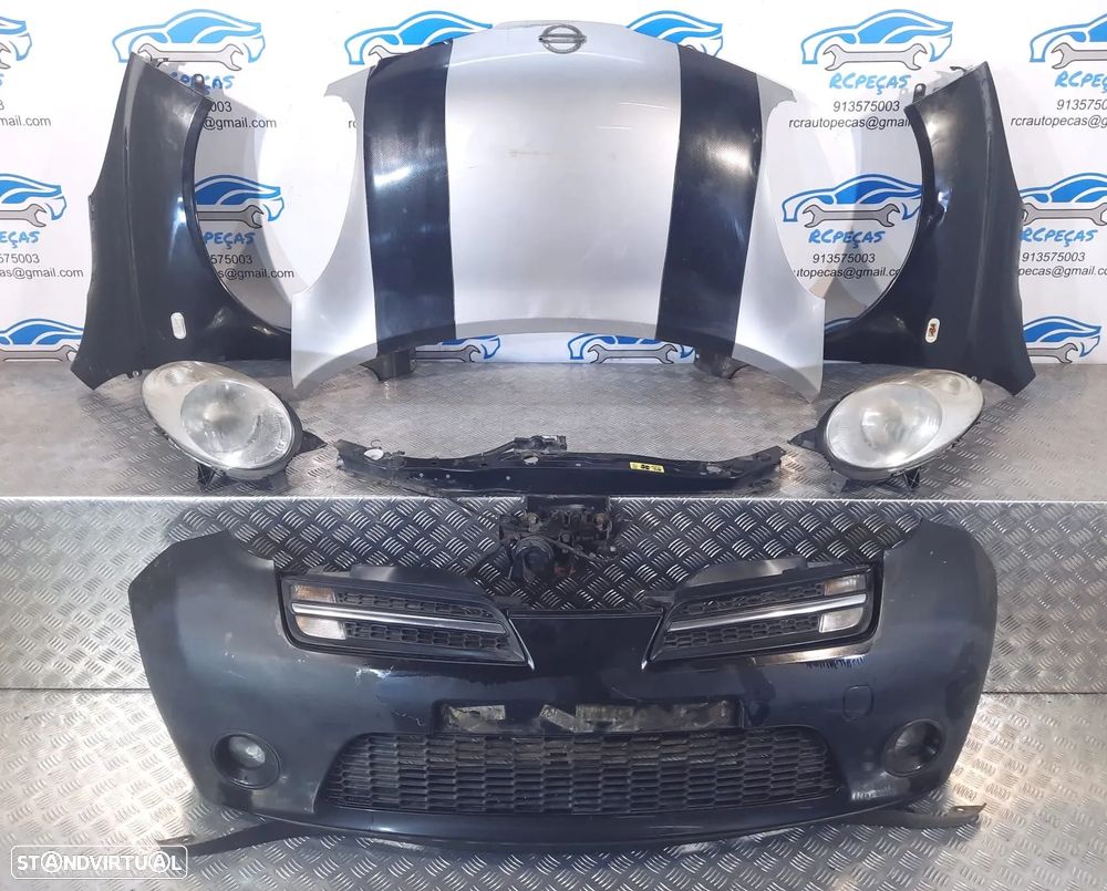 FRENTE COMPLETA NISSAN MICRA 3 III MK3 K12 CAPOT PARACHOQUES GUARDA-LAMAS ÓTICAS FRENTE FIBRA RADIADOR VENTILADOR REFORÇO - 1