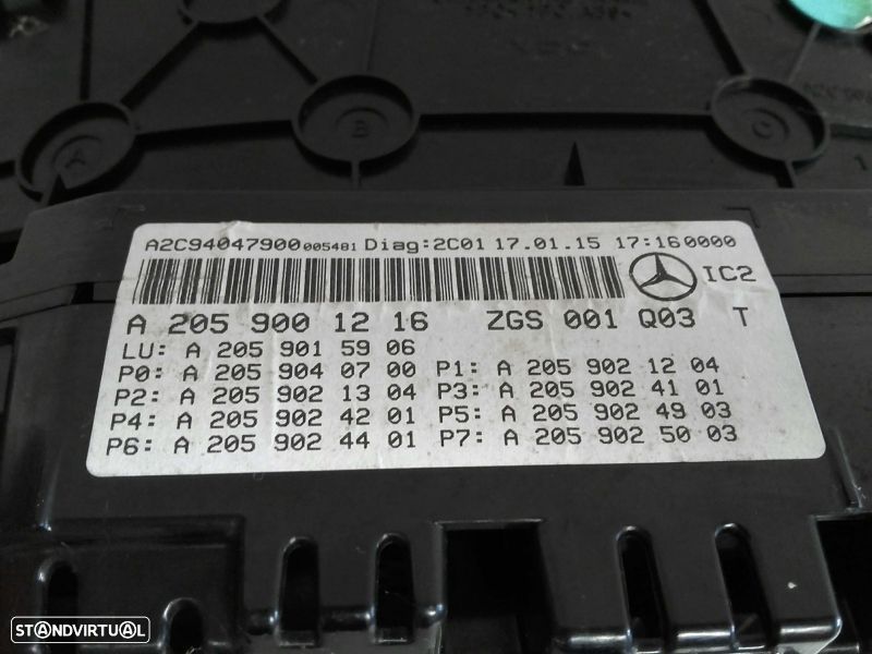 Quadrante / painel de instrumentos MERCEDES-BENZ Classe C (W205) - 4