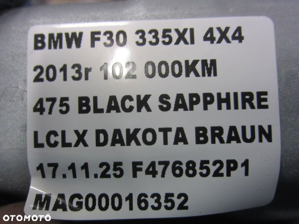 BMW F30 F34 F36 F20 PODUSZKA KOLANOWA KIEROWCY AIRBAG 9228652 72129228652 - 9