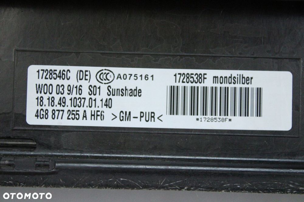 ORYGINALNY SZYBERDACH PANORAMA ROLETA AUDI A7 C7 LIFT 4G8877255A - 11