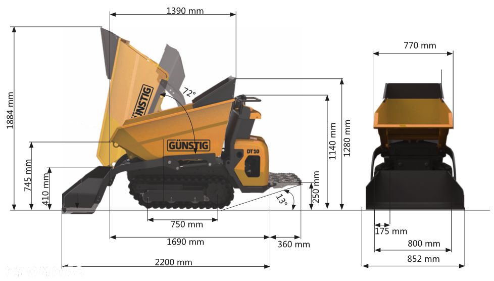 Günstig DT10 miniwywrotka gąsienicowa - 14