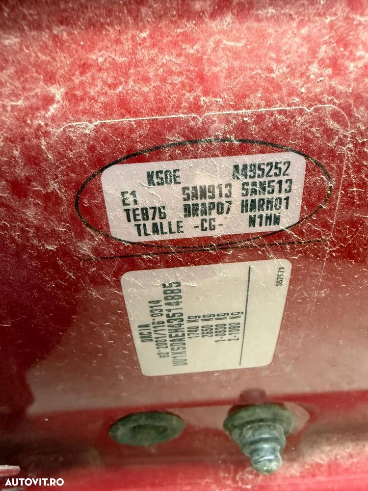 Bara fata Dacia Logan MCV facelift fara proiectoare culoare visiniu TE876 - 6