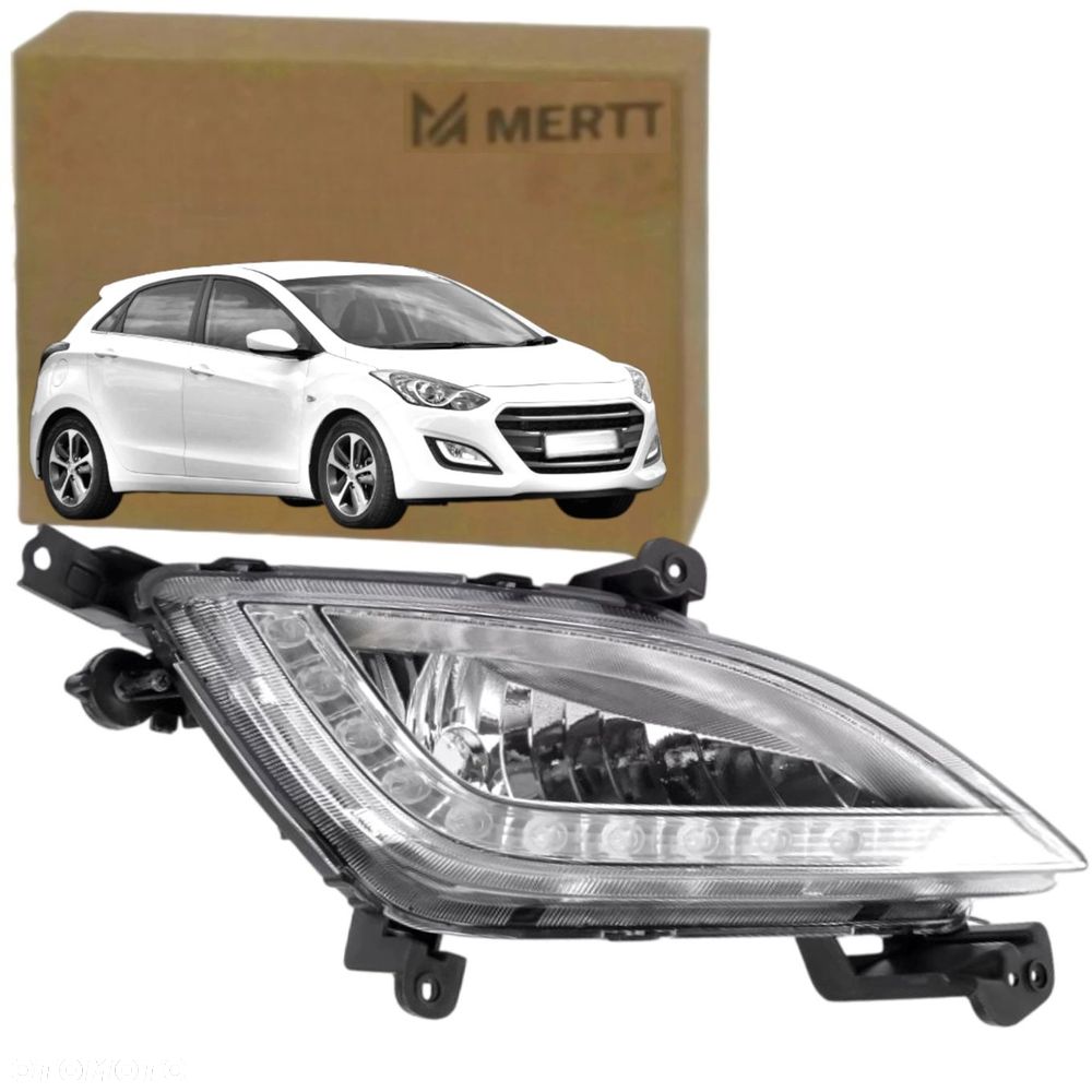 HYUNDAI i30 II 2011-2017 LAMPA PRZECIWMGIELNA HALOGEN LED PRAWA 92202A6110 - 1
