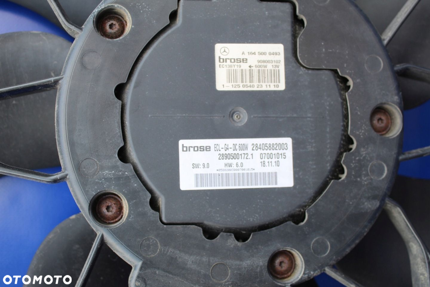 Wentylator chłodnicy OE Mercedes ML W164 GL X164 W251 3.5 cdi A1645000593 - 6
