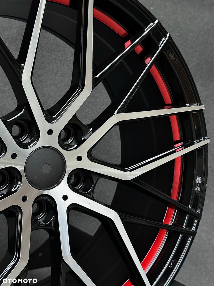 NOWE felgi 19 BMW CZARNY POŁYSK polerowany front czerwone wstawki  Candy RED 5x120 8.5j ET35 F10 Z3 Z4 E46 X1 X3 E83 F25 X5 E90 F30 F32 F34 GT F01 F12 F20 E87 F22 E60 xDrive  alufelgi - 4