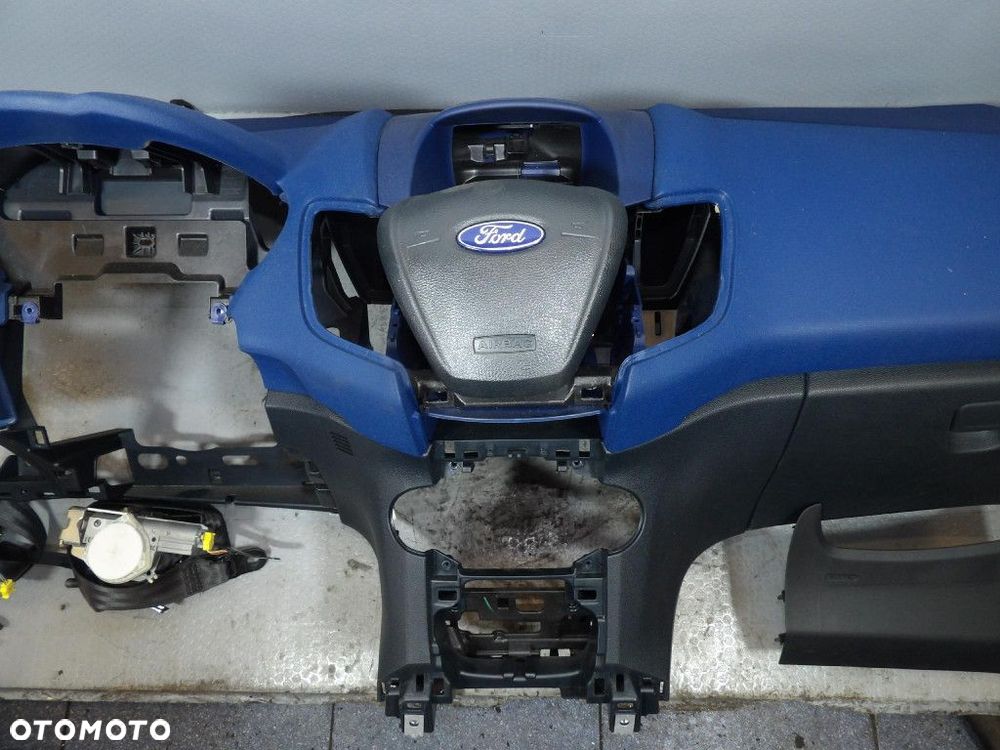FORD FIESTA MK7 KONSOLA KOKPIT AIRBAG DESKA NIEBIESKA - 4