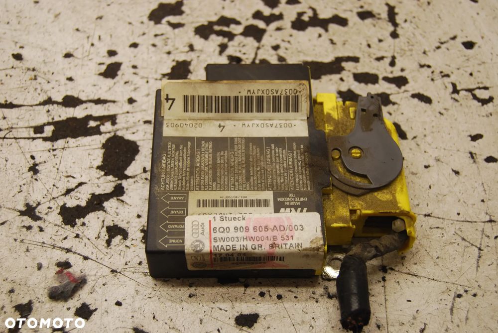 MODUŁ SENSOR AIR BAG PODUSZEK POWIETRZNYCH 6Q0909605AD SEAT IBIZA III SKODA VW - 1