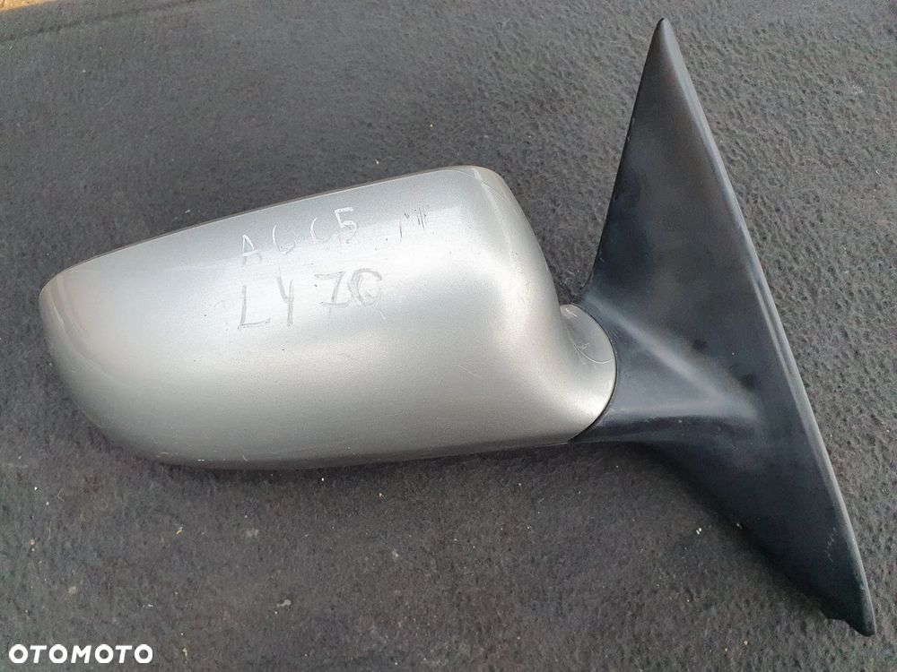 AUDI A6 C5 LUSTERKO ZEWNĘTRZNE PRAWE ELEKTRYCZNE 7PIN SREBRNE LY7Q E1010593 - 2