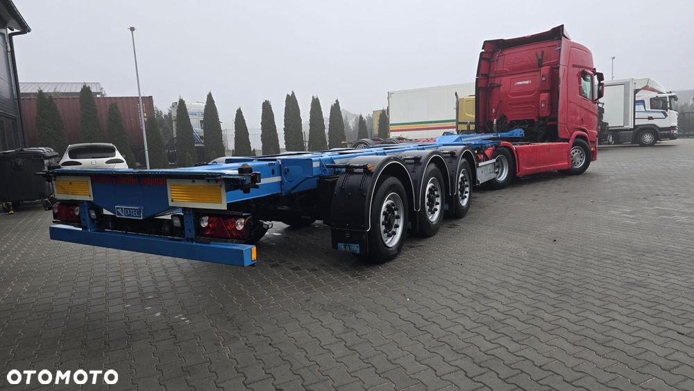 D-TEC FLEXITRAILER 3 osiowa pełna opcja 1x40 1x45 2x20 podnoszona oś super stan! niska waga! - 3