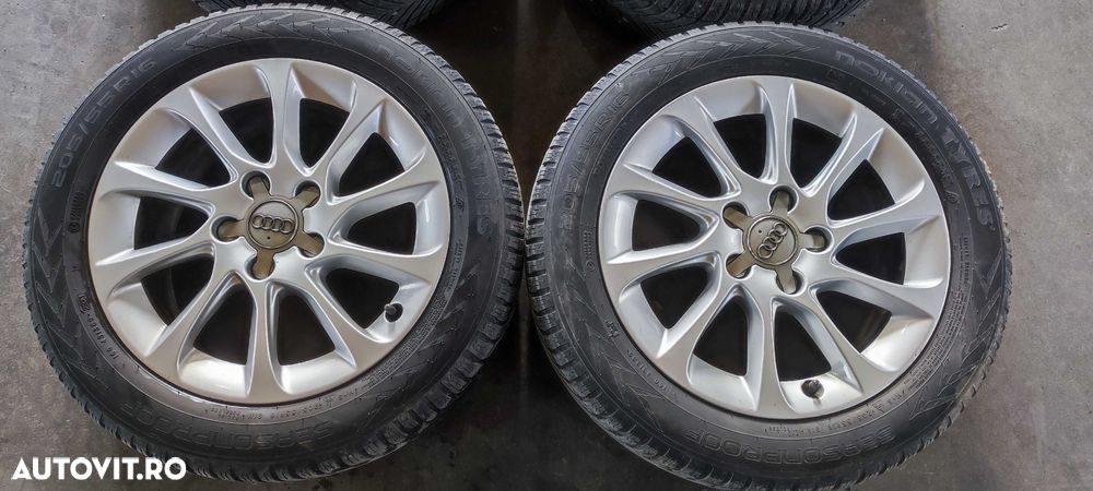 Set jante aliaj pe 16 volkswagen vw golf 6 break cu anvelope de iarna Nokian DOT 2021 - 4