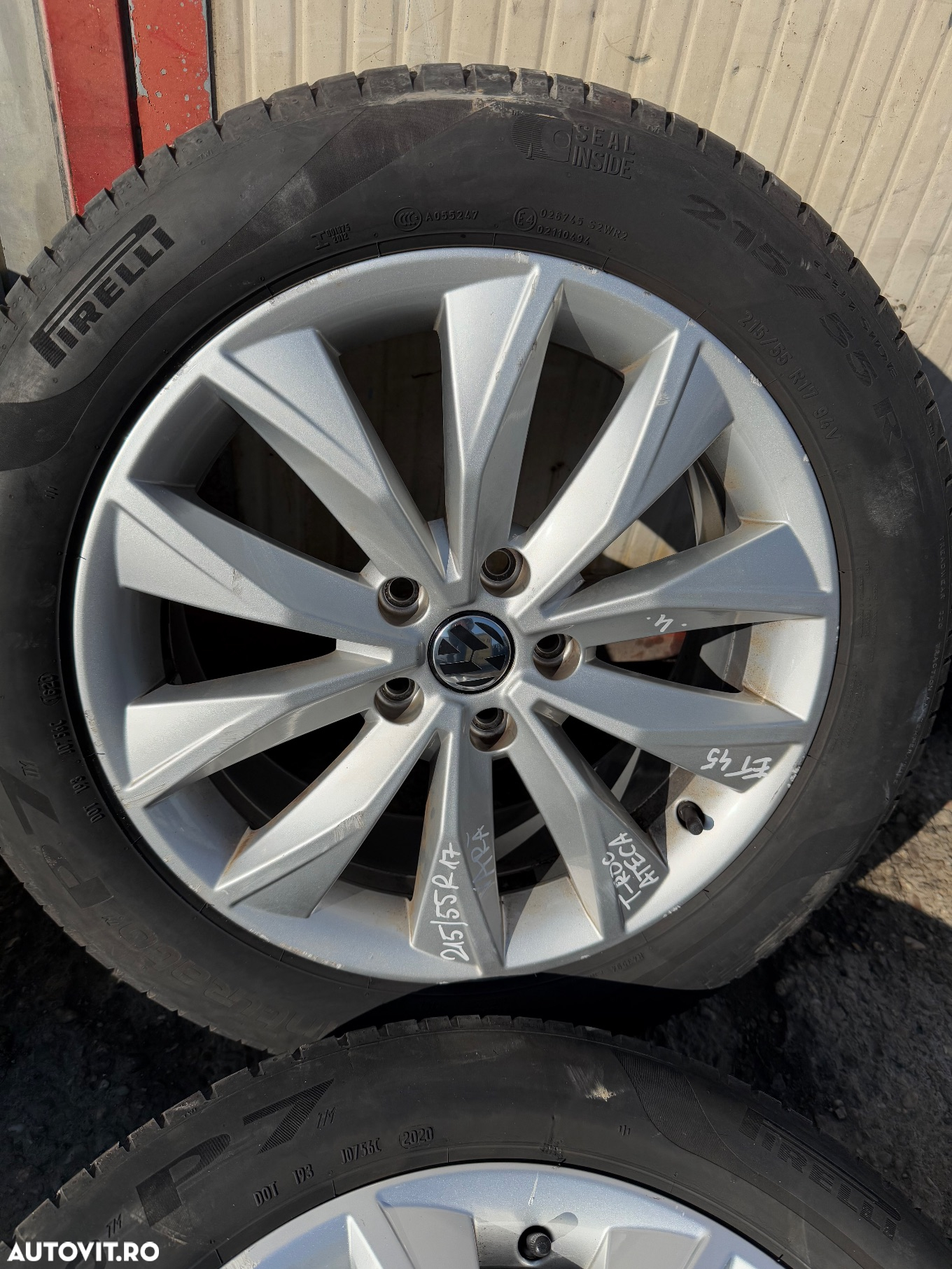 Set jante aliaj VW T-ROC , SEAT ATECA cu cauciucuri vara 215/55R17 - 5