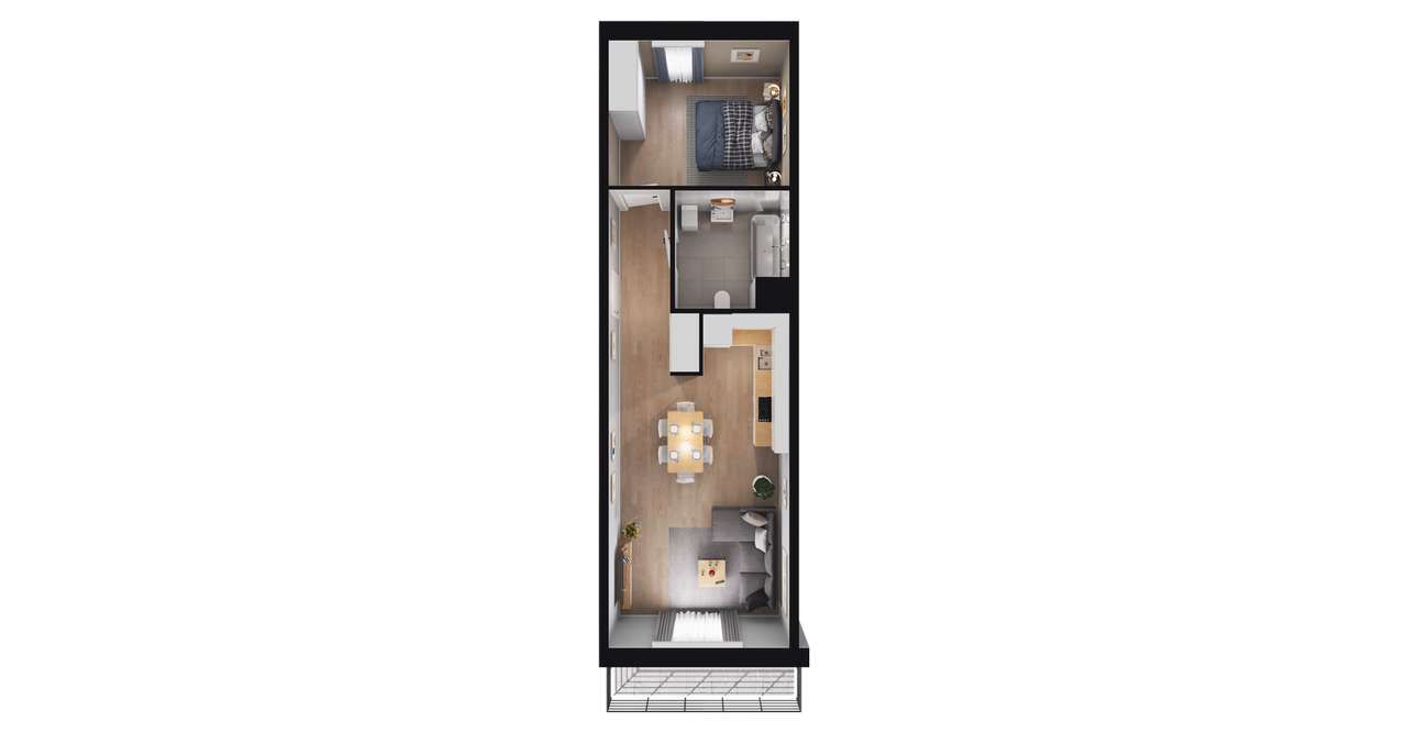 2-pokojowe mieszkanie 44m2 + balkon Bez Prowizji - Pełny obrazek: 2/23