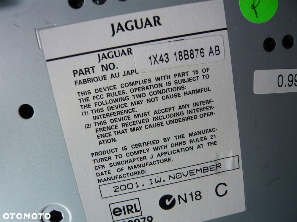 radio cd jaguar x-type 1x4318b876ab - 2