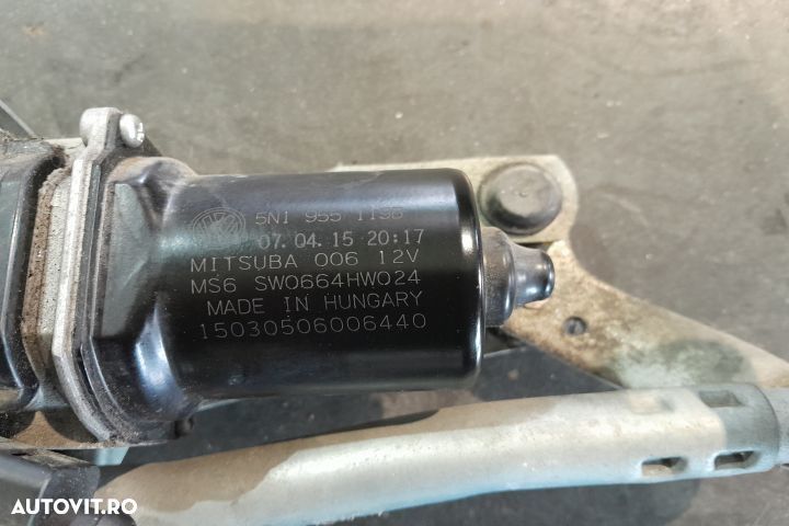 Ansamblu stergatoare parbriz volan pe stanga 5N1955023D / 5N1955119B - 4
