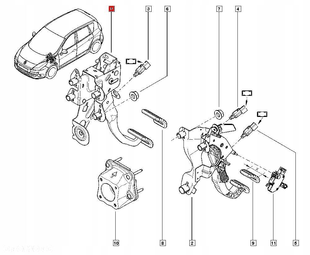 PEDAŁ HAMULCA AUTOMAT RENAULT SCENIC III 2.0 DCI 465010016R - 8
