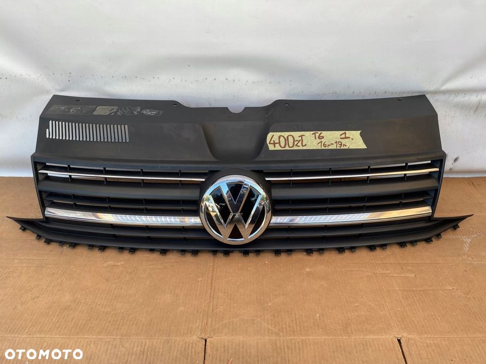 VW T6 CARAVELLE MULTIVAN 16-ATRAPA GRILL ORYGINAŁ CHROM 7E0853651 - 1