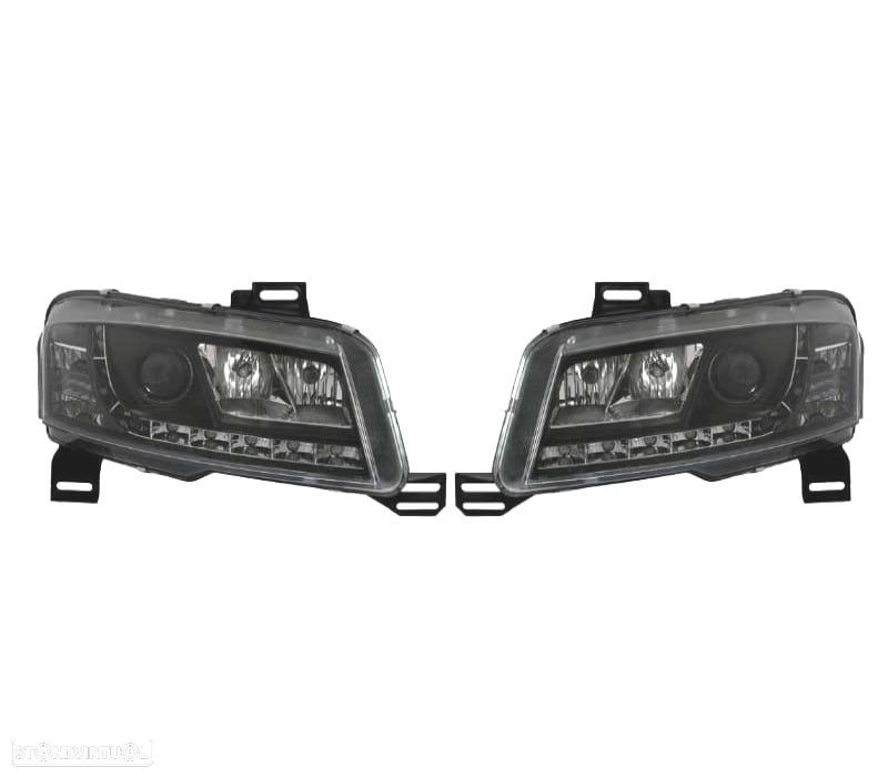 FARÓIS FIAT STILO 01-08 LUZ DIURNA FUNDO NEGRO - 2