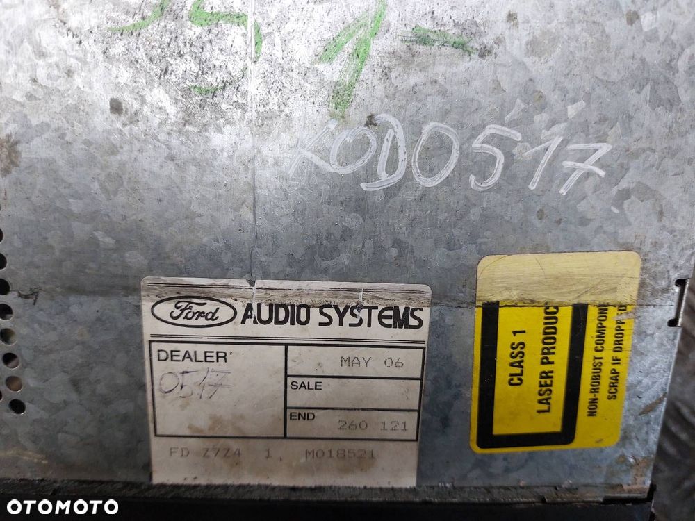 RADIO ODTWARZACZ FORD PUMA I YM21-18K876-KA 6000 CD RADIO ID: 238542 - 2