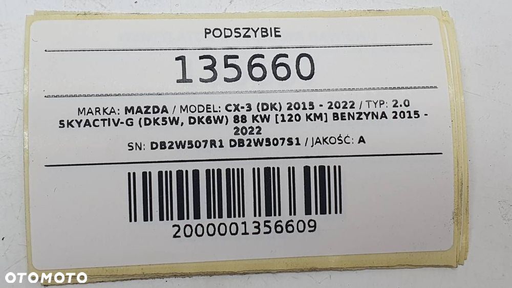 PODSZYBIE KOMPLETNE MAZDA CX-3 DK DB2W507R1 DB2W507S1 - 11