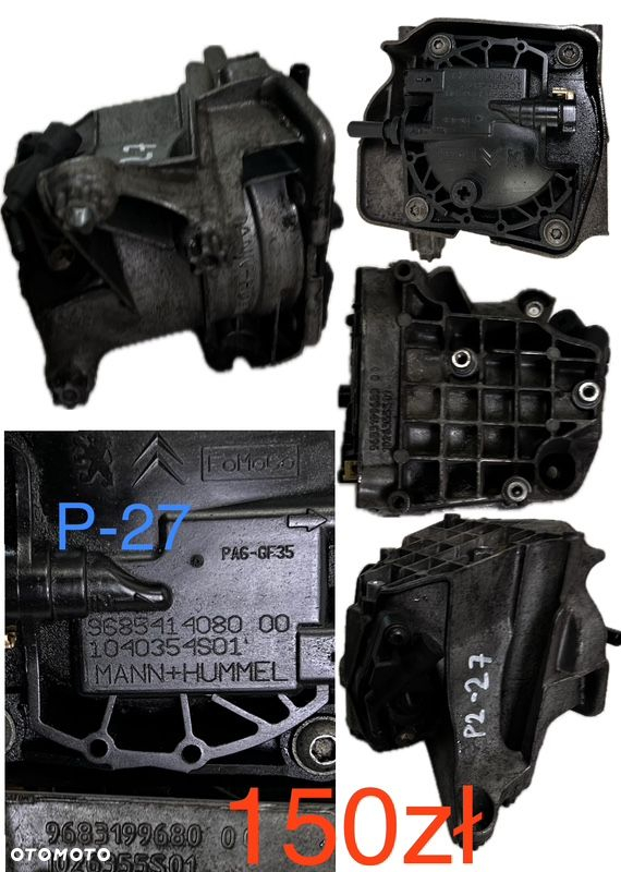 Pompa wtryskowa oleju olejowa kolektor obudowa filtra oleju paliwa rozrusznik alternator Ford Opel Citroen Peugeot 1.6 2.0 TDCi HDi 2007r-> - 6