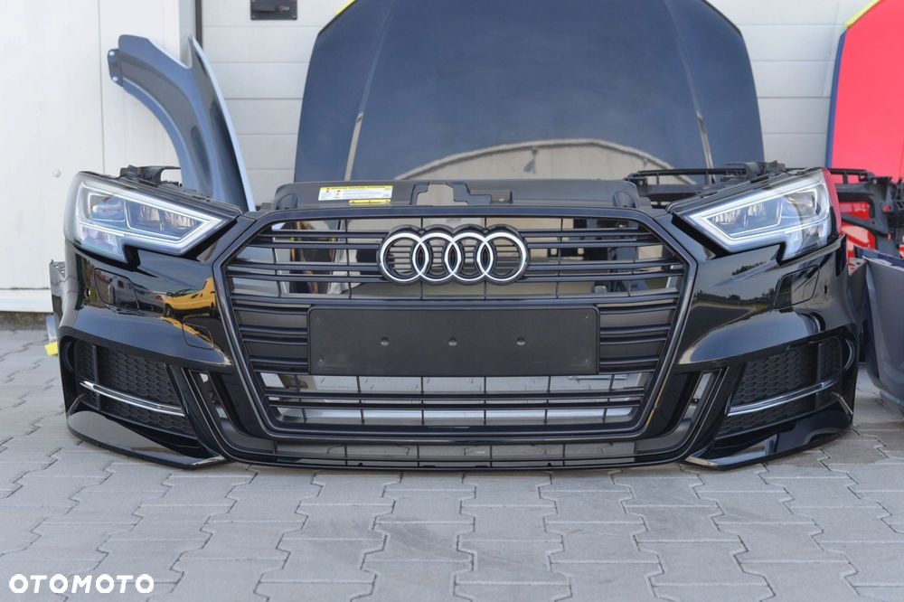 MASKA ZDERZAK GRILL BŁOTNIK LAMPA H7 XENON LED PAS BELKA AUDI A3 8V LIFT - 7