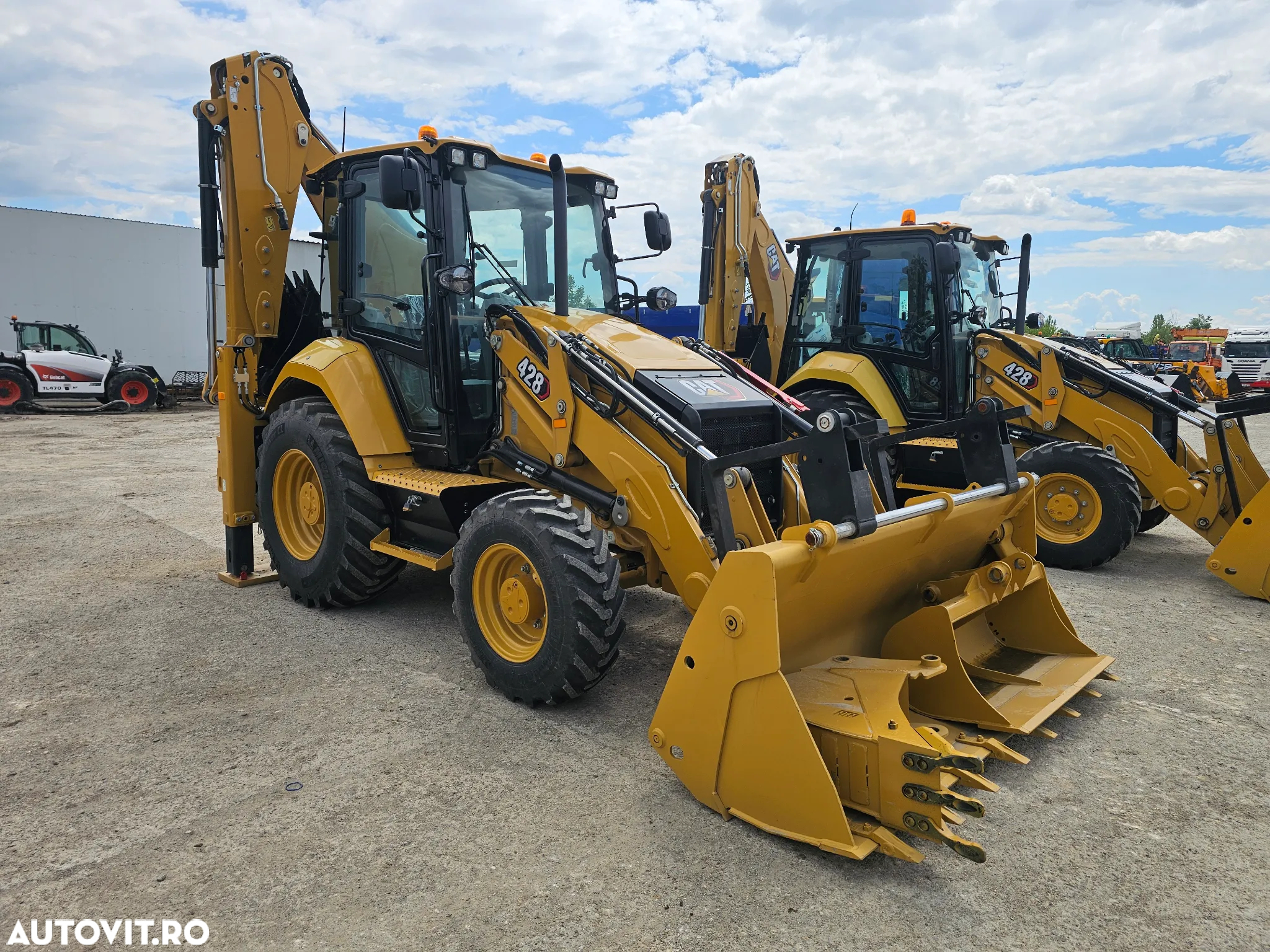 Caterpillar Cat 428 trinity buldoexcavator Nou complet echipat - 2