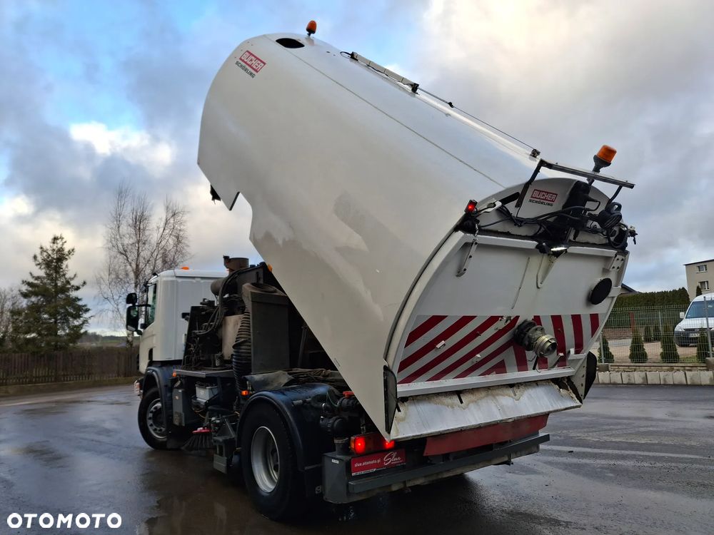 Scania 94G Zamiatarka Uliczna Bucher 2 Silniki Odchwaszczarka Szczotki L/R Specjalny - 16