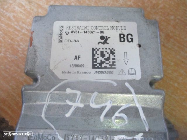 Modulo Airbag 8V5114B321BG FORD FIESTA 6 2009 1.4TDCI   0P  PRETO - 3