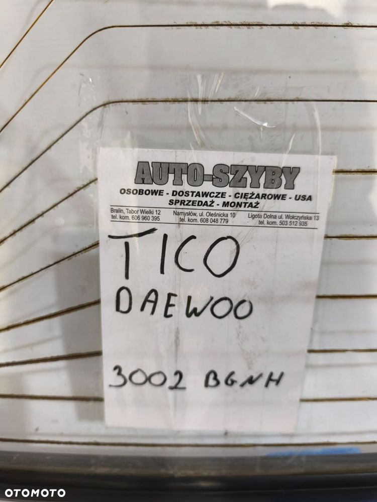 Szyba tylna DAEWOO TICO 1996- HATCHBACK 5D - 6