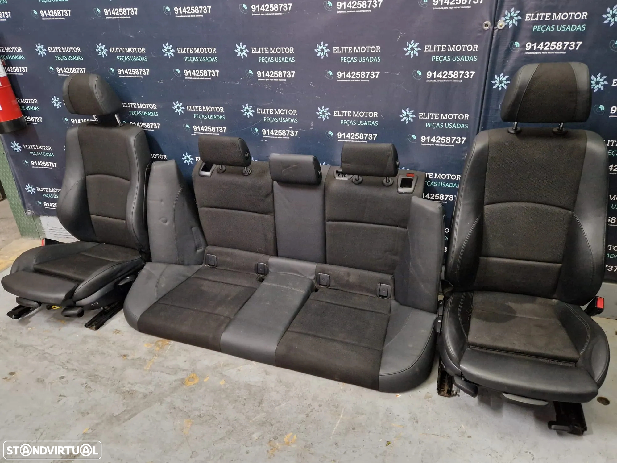 Jogo de bancos usados BMW SERIE 1 PACK M E87 E81 5 PORTAS PELE TECIDO - 2