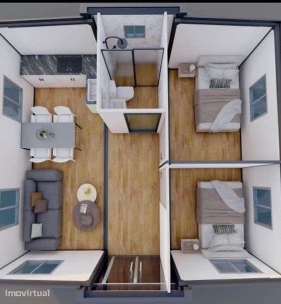 Casa Modular T2 pronta entrega - Grande imagem: 2/6