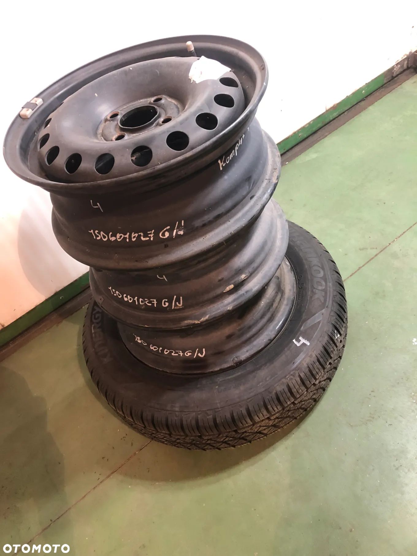 FELGI STALOWE STALÓWKI FELGA STALOWA ZIMOWA    VW UP  SKODA CITIGO 14 CALI 5J ET 35 1S0601027G/J   POTESTOWE MINIMALNY PRZEBIEG - 1